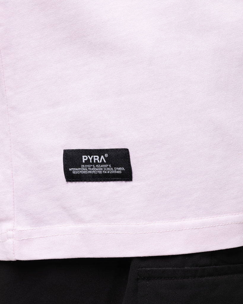STACKED LOGO TEE DUSTY PINK