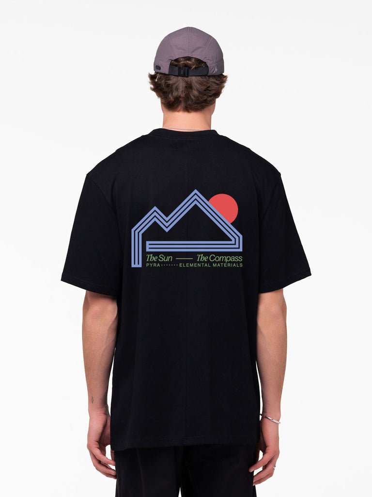 THE COMPASS TEE BLACK / MULTI