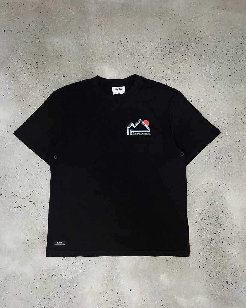 THE COMPASS TEE BLACK / MULTI