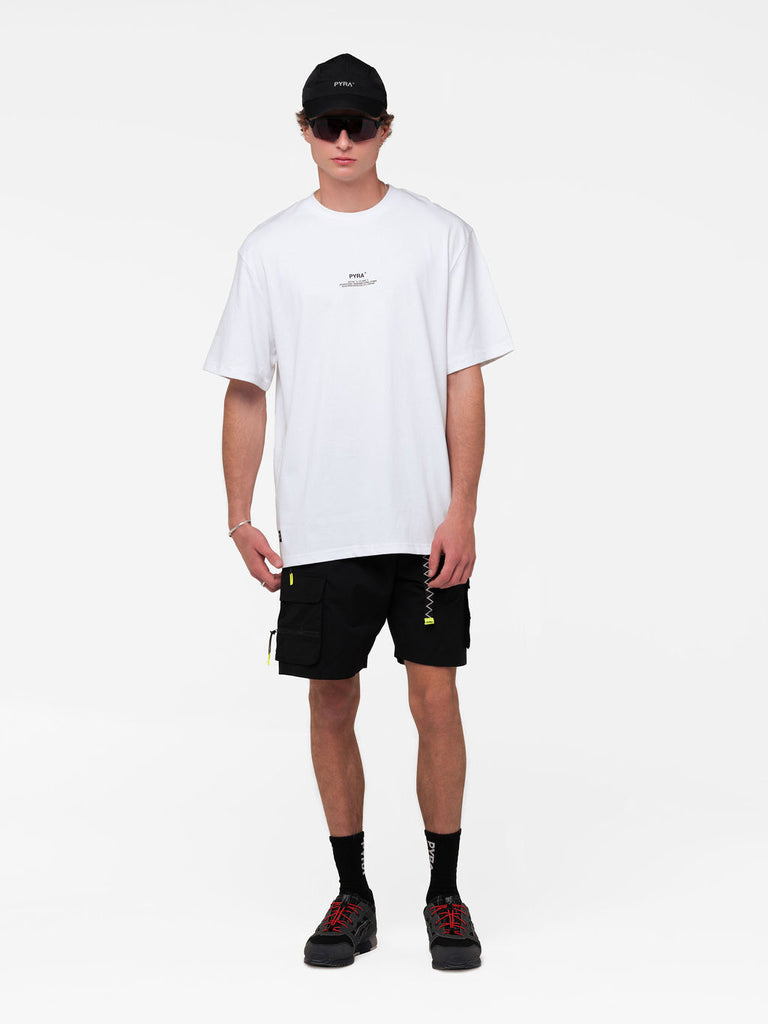Pyra Stacked Logo T-Shirt White/Black