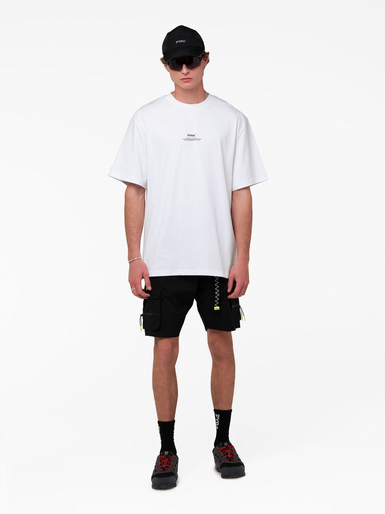 Pyra Stacked Logo T-Shirt White/Black