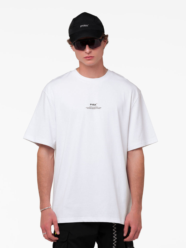 Pyra Stacked Logo T-Shirt White/Black