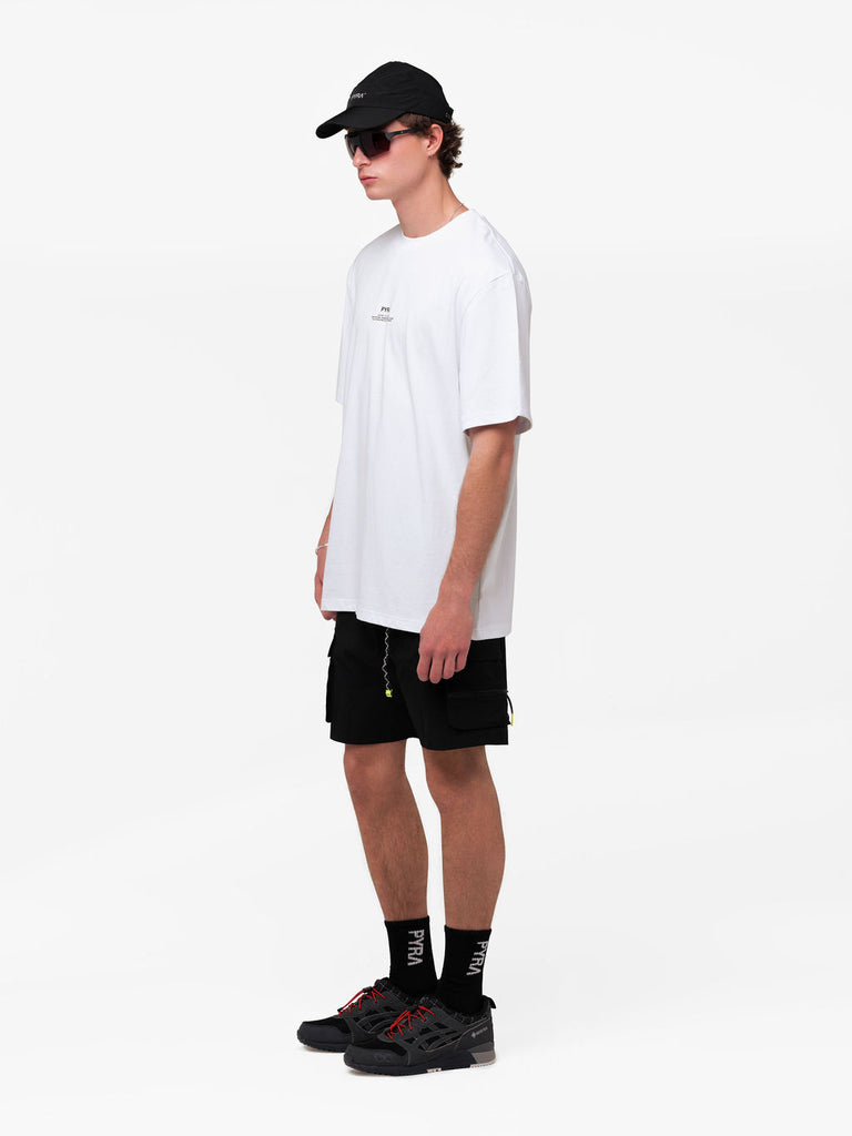 Pyra Stacked Logo T-Shirt White/Black
