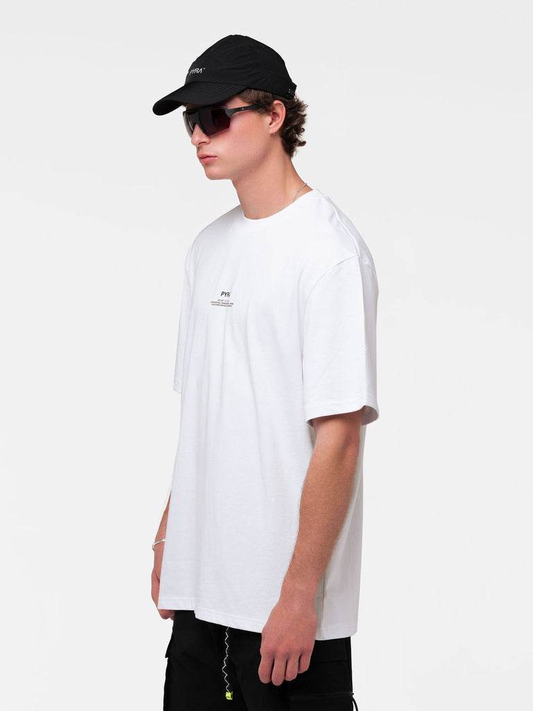Pyra Stacked Logo T-Shirt White/Black