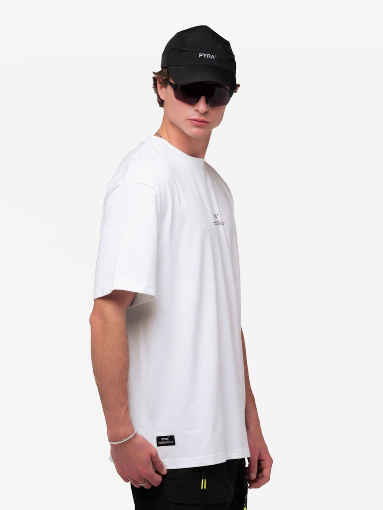 Pyra Stacked Logo T-Shirt White/Black