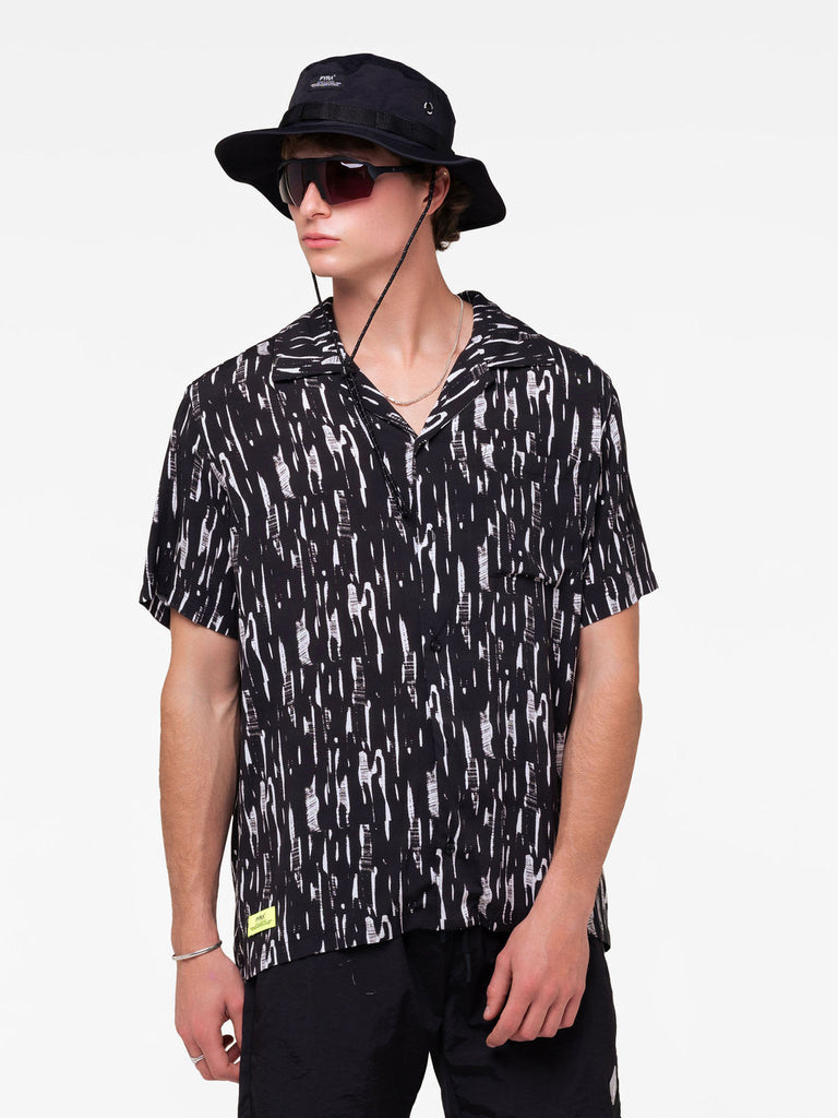 GLITCH SHORT SLEEVE SHIRT BLACK