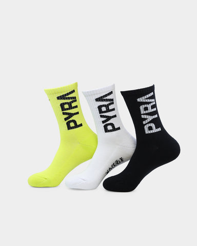 PYRA Team Socks 3 Pack Multi-coloured