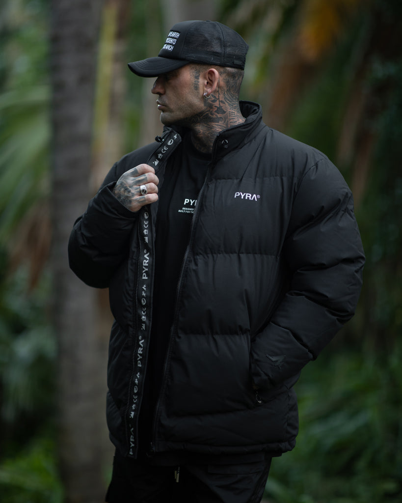 PYRA Padded Puffa Jacket Black