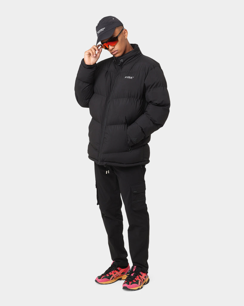 Black pyramid puffer coat shop
