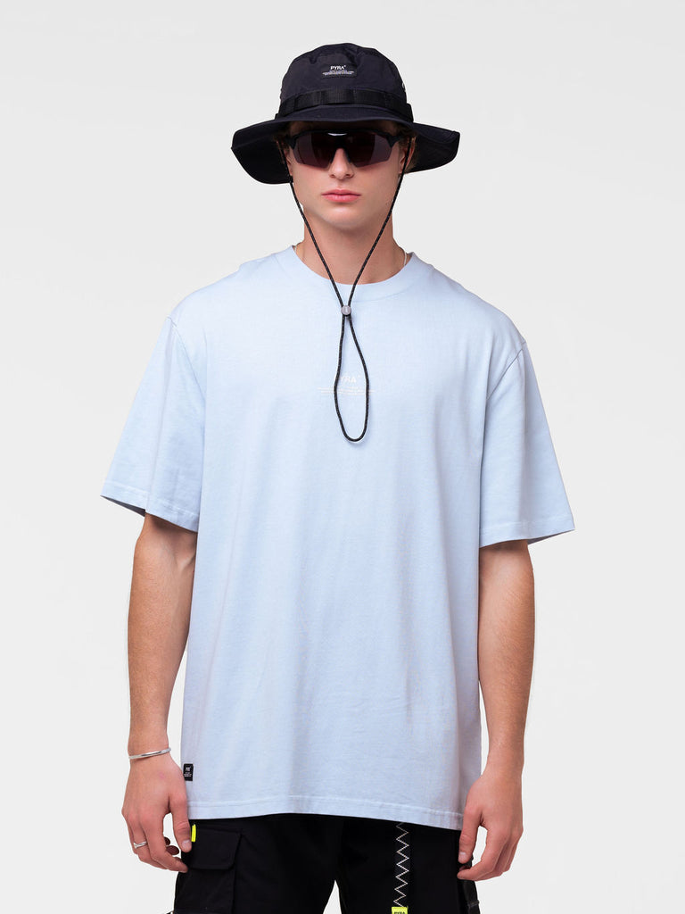 STACKED LOGO TEE PALE BLUE