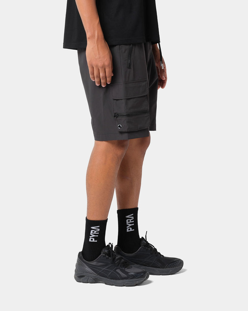 Pyra Nero Cargo Shorts Black