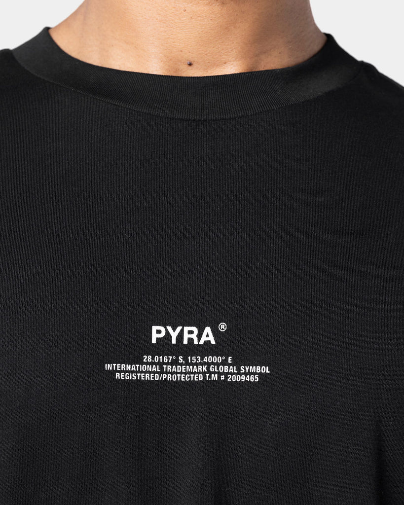 Pyra Stacked Logo T-Shirt Black/White