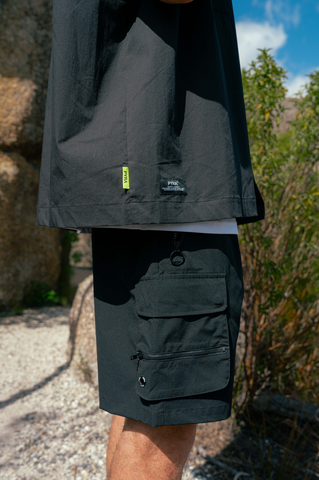 Pyra Nero Cargo Shorts Black