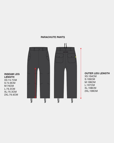 NYLON PARACHUTE PANTS- GLACIER – PYRA ELEMENTS