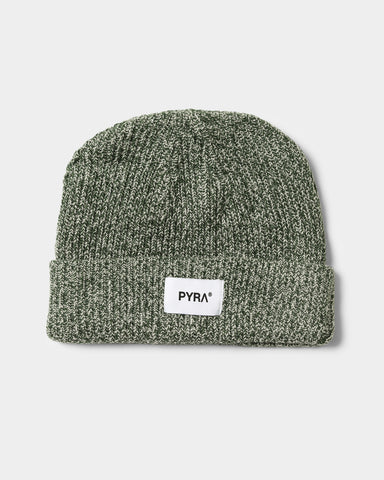 PYRA Alpine Rolled Badge Beanie Forest