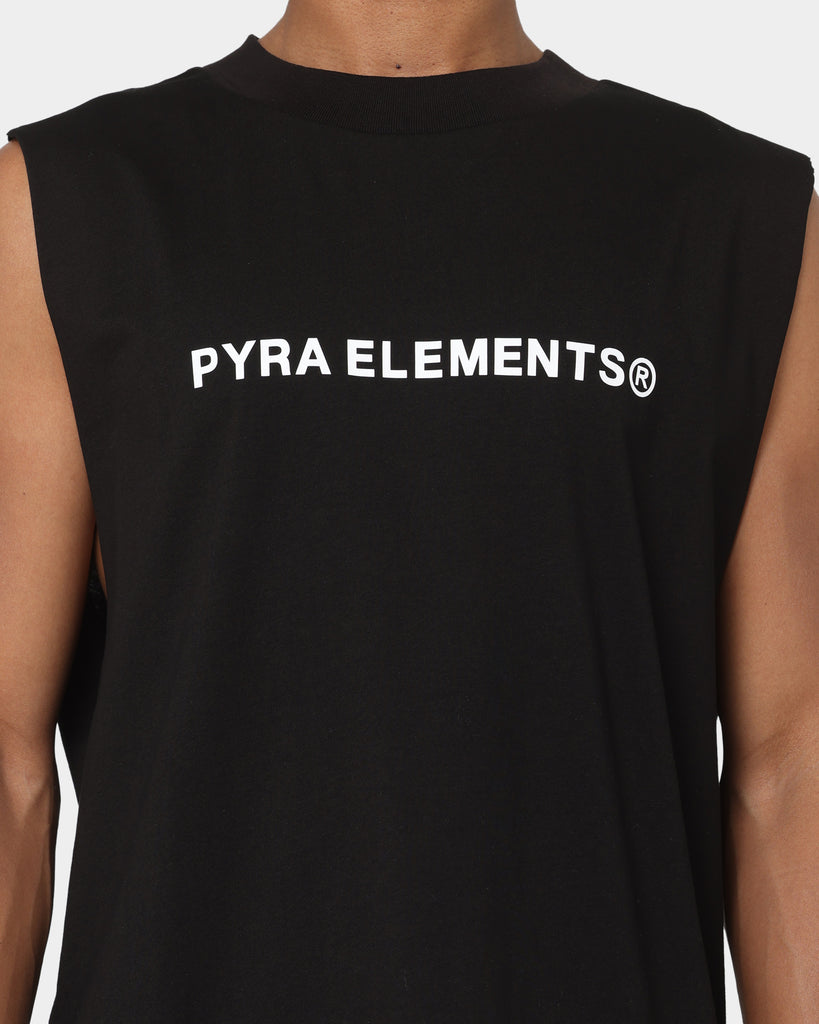 PYRA Elements Logo Tank Singlet Black/White