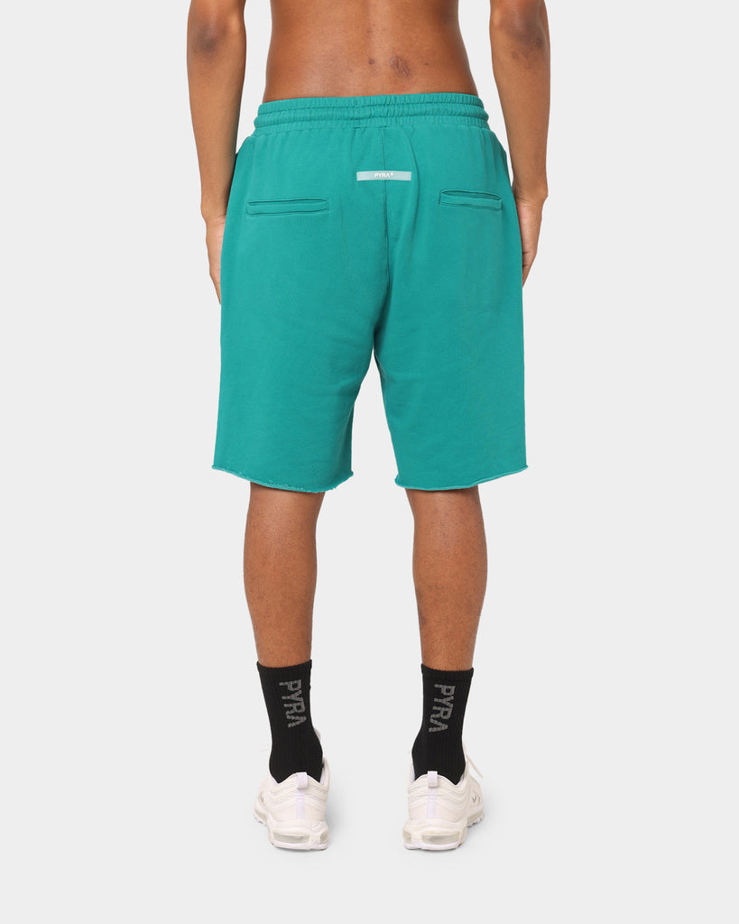 PYRA Raw Slouch Shorts Teal