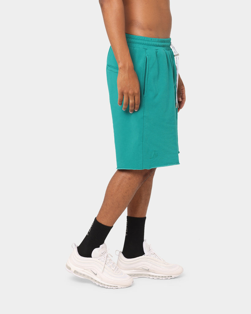 PYRA Raw Slouch Shorts Teal