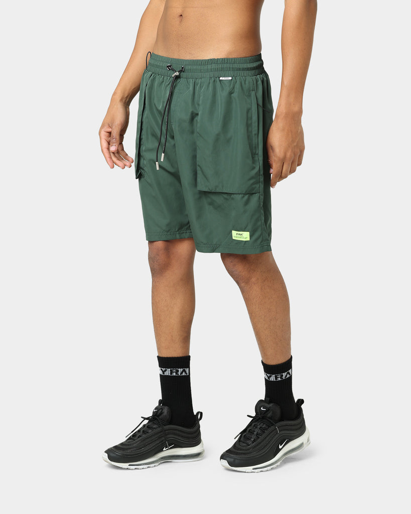 Fuji Nylon Shorts Olive / Volt