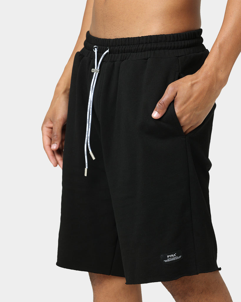 Pyra Raw Slouch Shorts Black
