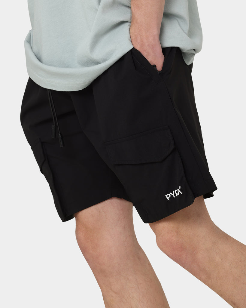 PYRA Flex Cargo Shorts Black