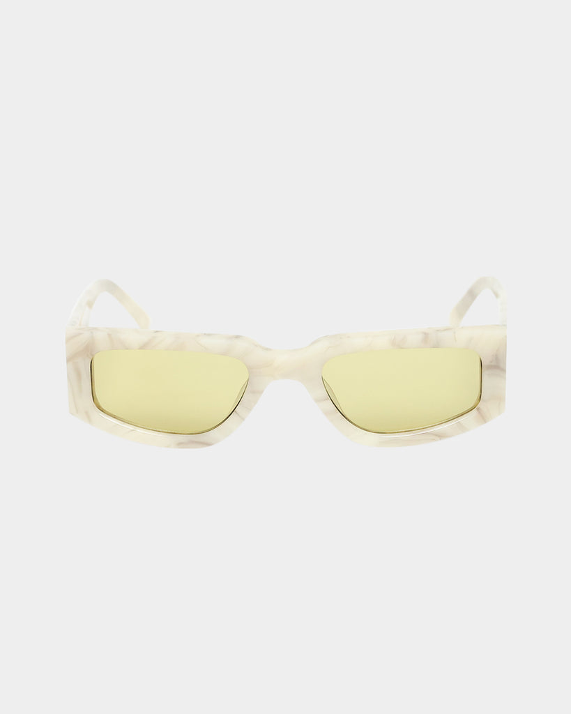 PYRA El Capitan Sunglasses Cream Marble/Light Yellow Lens